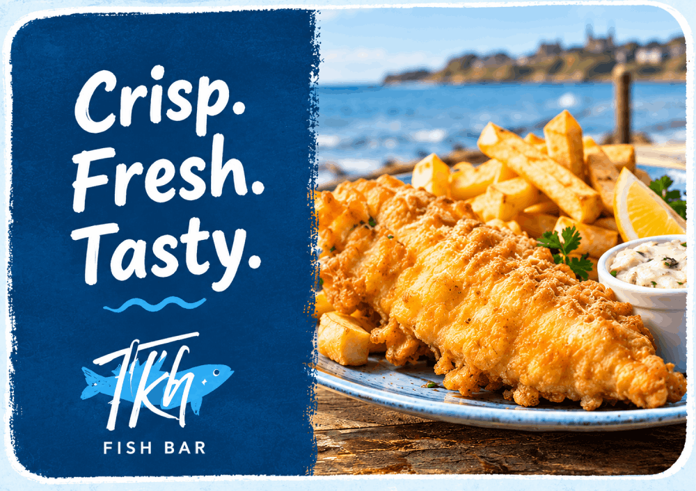 Crispy fresh fish and chips from TKH Fish Bar