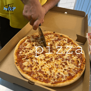 Fresh Pizza served at TKH Fish Bar North Berwick