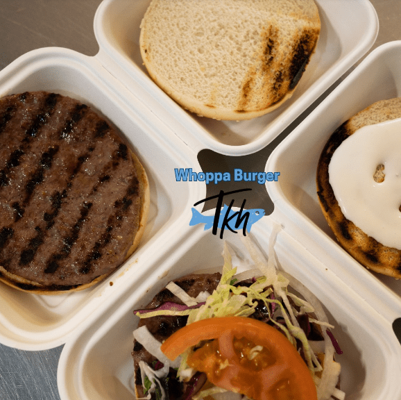 Whoppa Burgers served at TKH Fish Bar in North Berwick